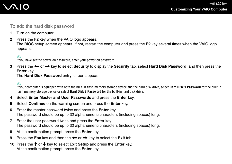 Sony VGN-TT190EIN User Manual | Page 120 / 242