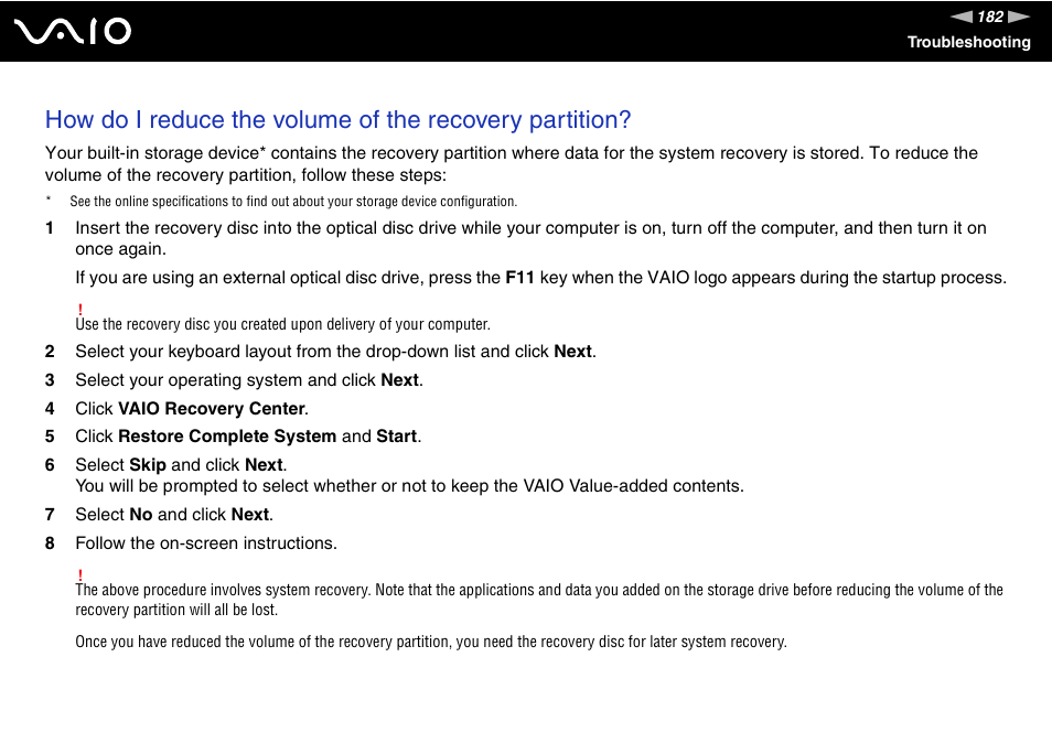 Sony VGN-TT190EIN User Manual | Page 182 / 242