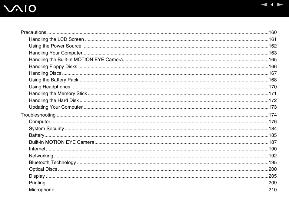 Sony VGN-TT190EIN User Manual | Page 4 / 242