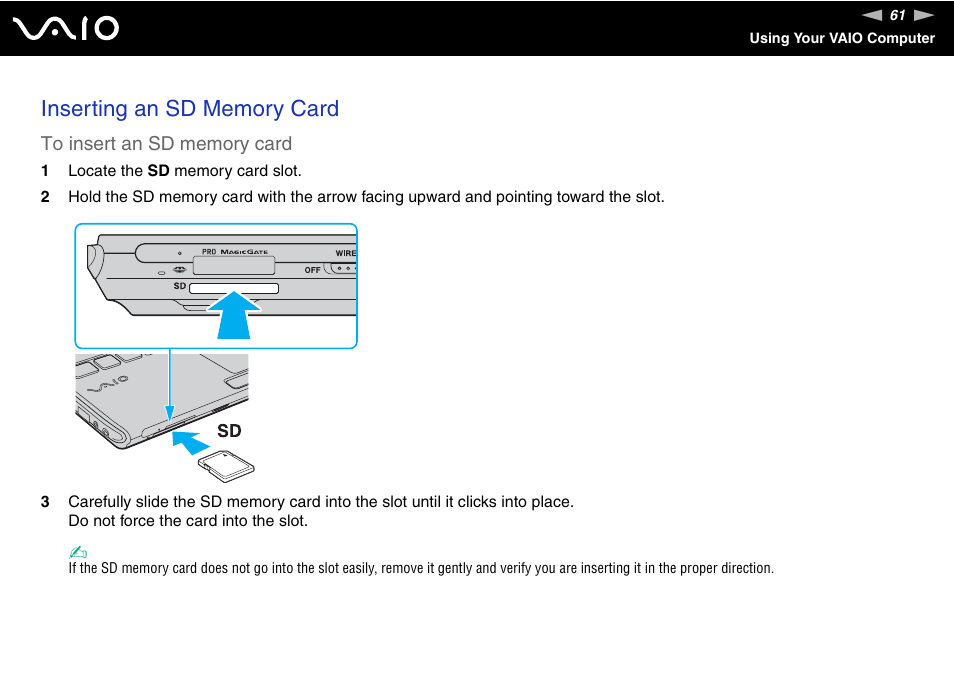 Sony VGN-TT190EIN User Manual | Page 61 / 242