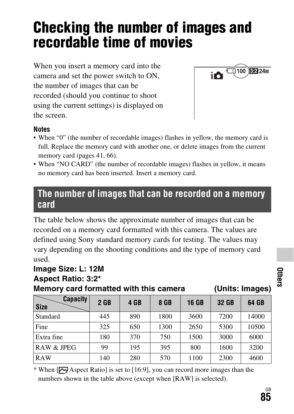 Others, Movies | Sony ILCE-7S User Manual | Page 85 / 96