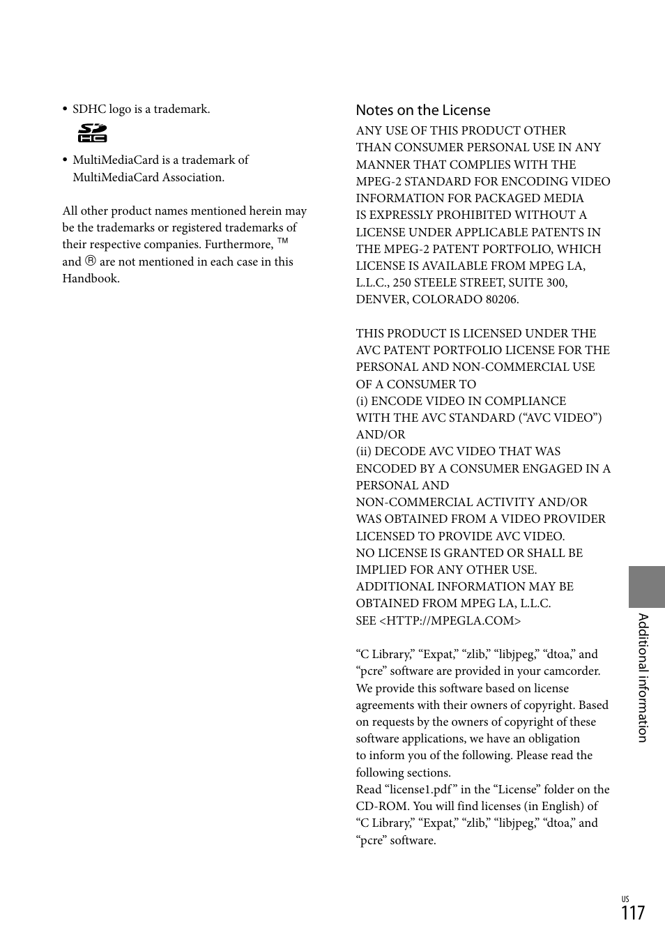 Sony HDR-XR550V User Manual | Page 117 / 127