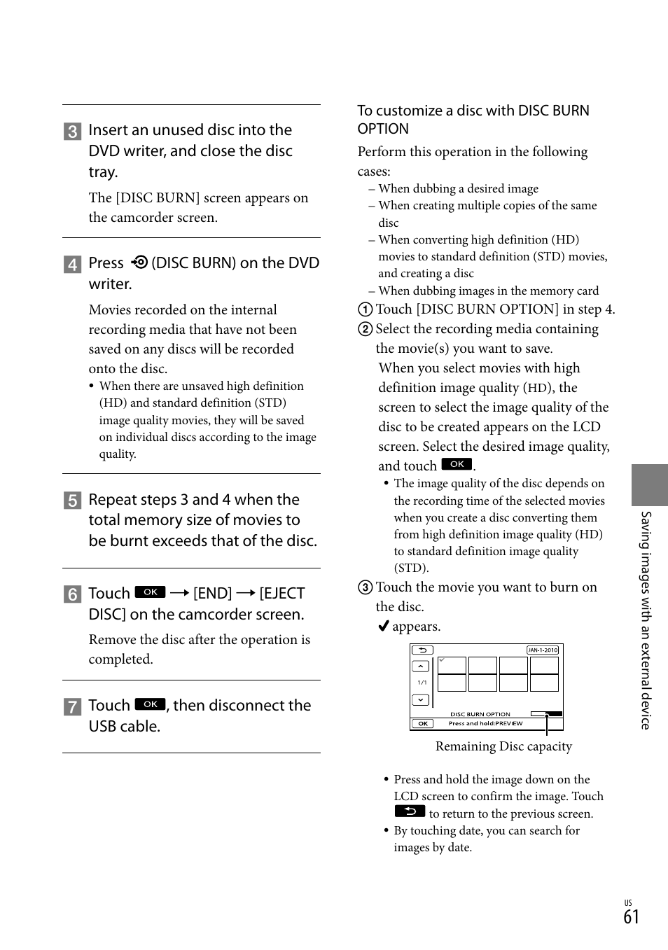 Sony HDR-XR550V User Manual | Page 61 / 127