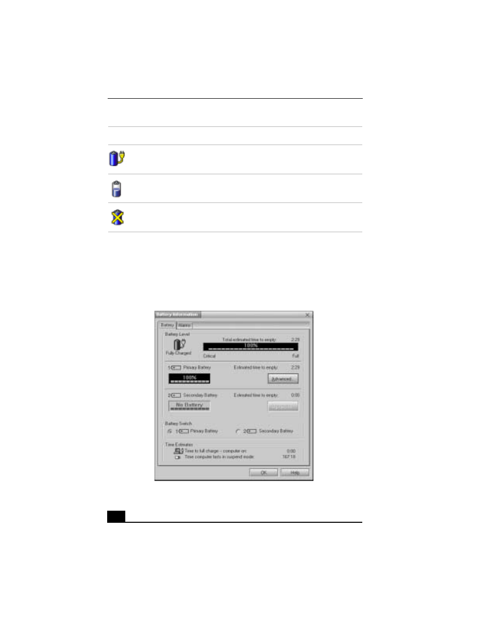 Displaying detailed battery information | Sony PCG-R505JL User Manual | Page 80 / 135