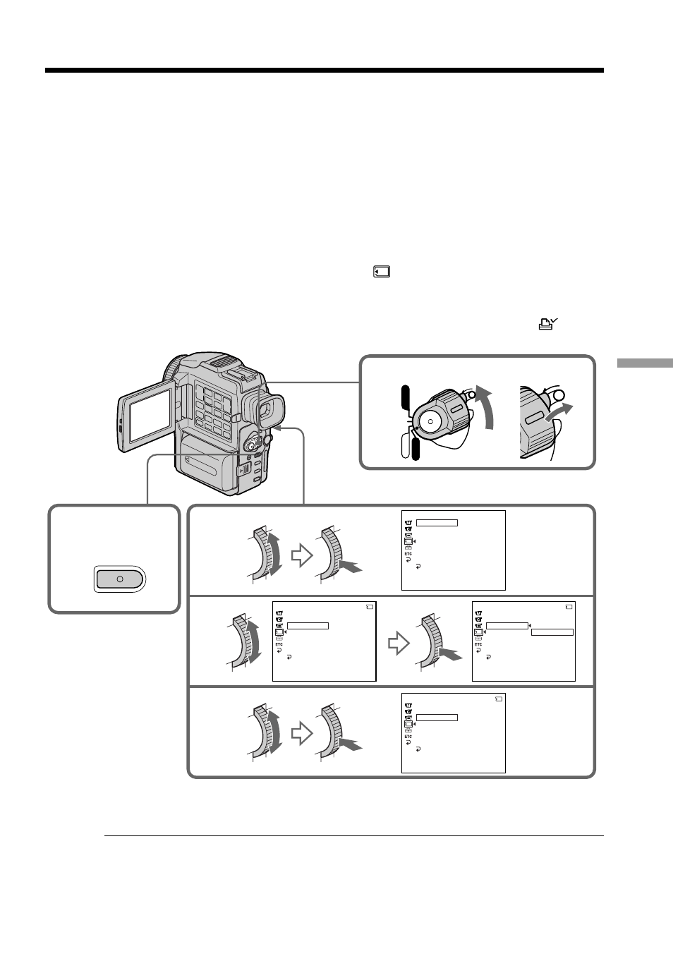 Writing a print mark – print mark, Menu | Sony DCR-PC110 User Manual | Page 137 / 168