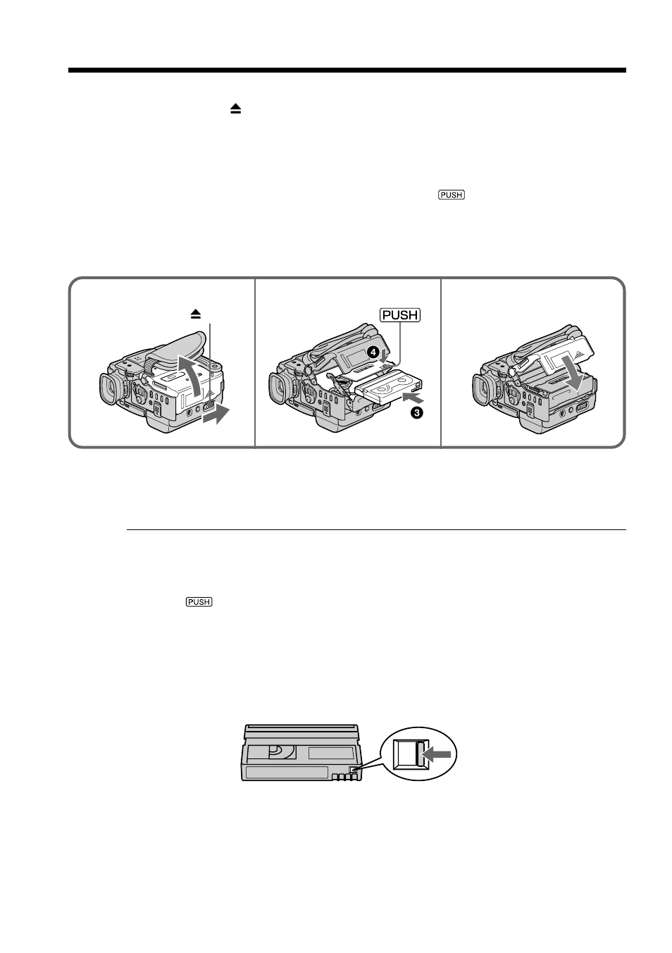 Step 2 inserting a cassette | Sony DCR-PC110 User Manual | Page 14 / 168