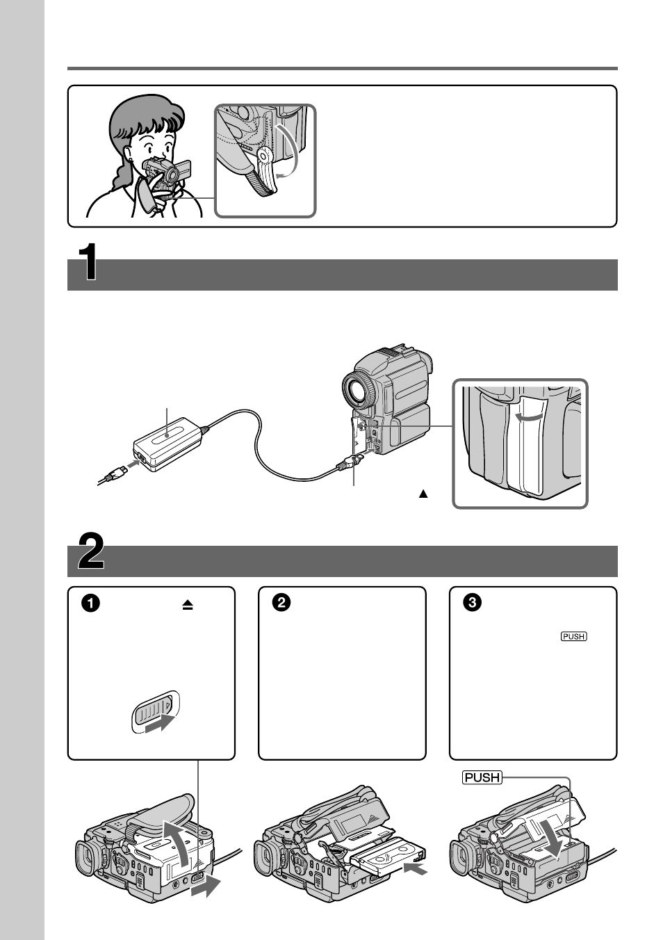 Quick start guide, Inserting a cassette, Connecting the power cord | Sony DCR-PC110 User Manual | Page 6 / 168