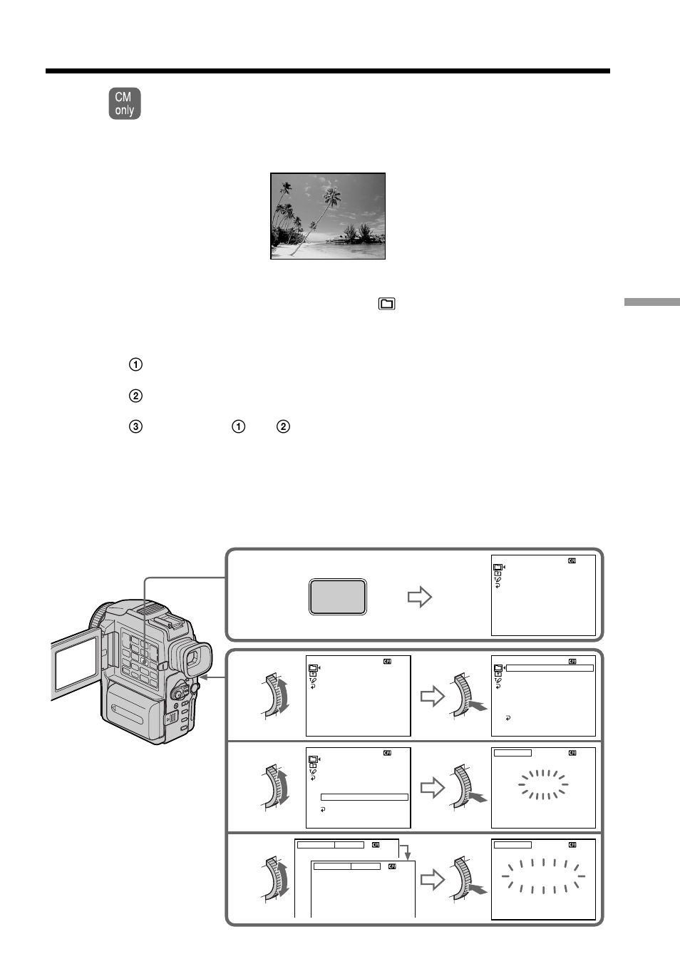 Superimposing a title | Sony DCR-PC110 User Manual | Page 77 / 168
