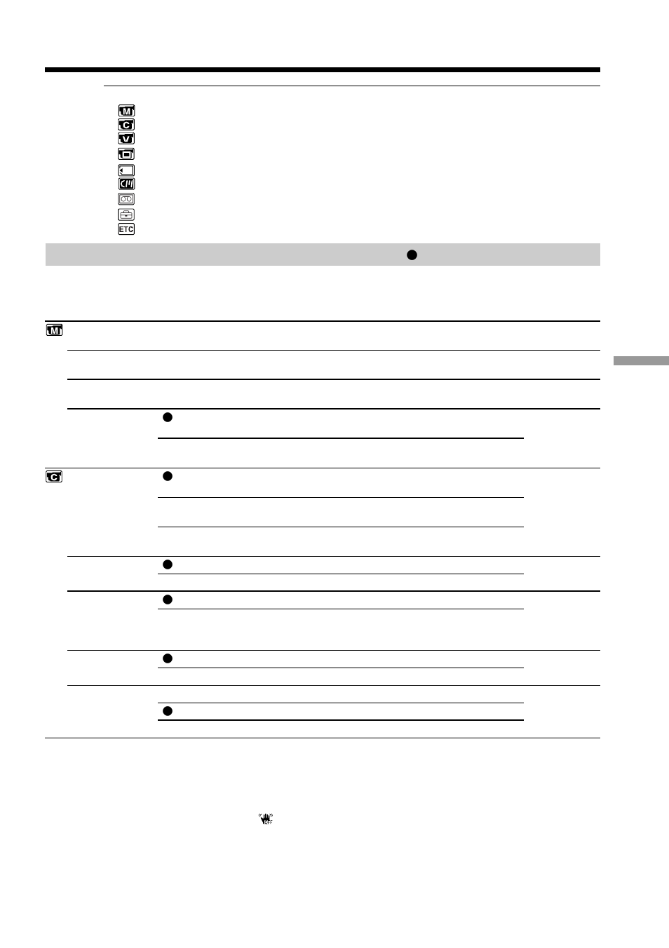 Changing the menu settings, Selecting the mode setting of each item | Sony DCR-PC110 User Manual | Page 85 / 168