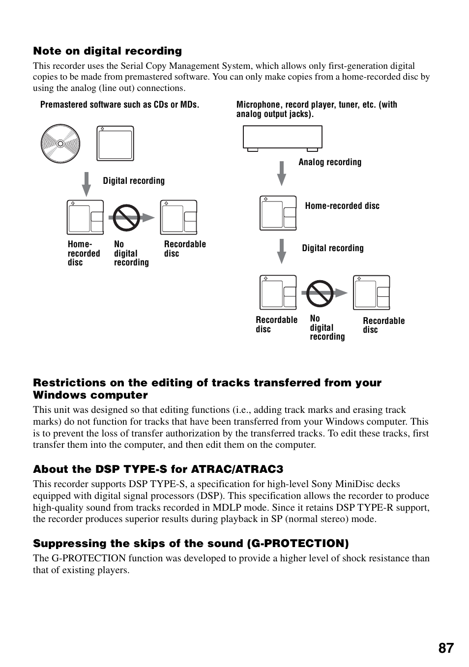 Sony MZ-M100 User Manual | Page 87 / 119