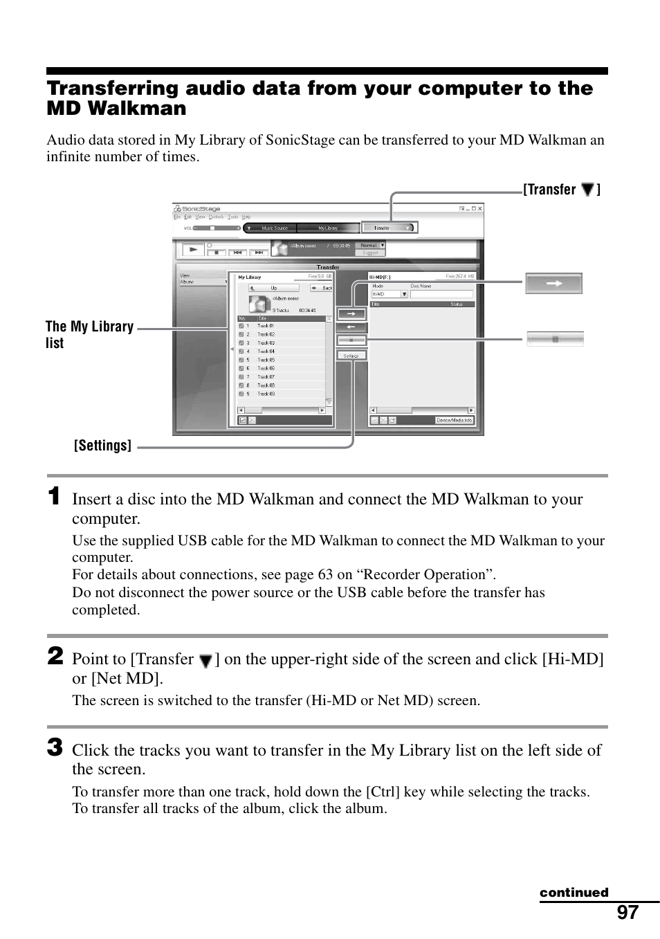 Sony MZ-M100 User Manual | Page 97 / 119