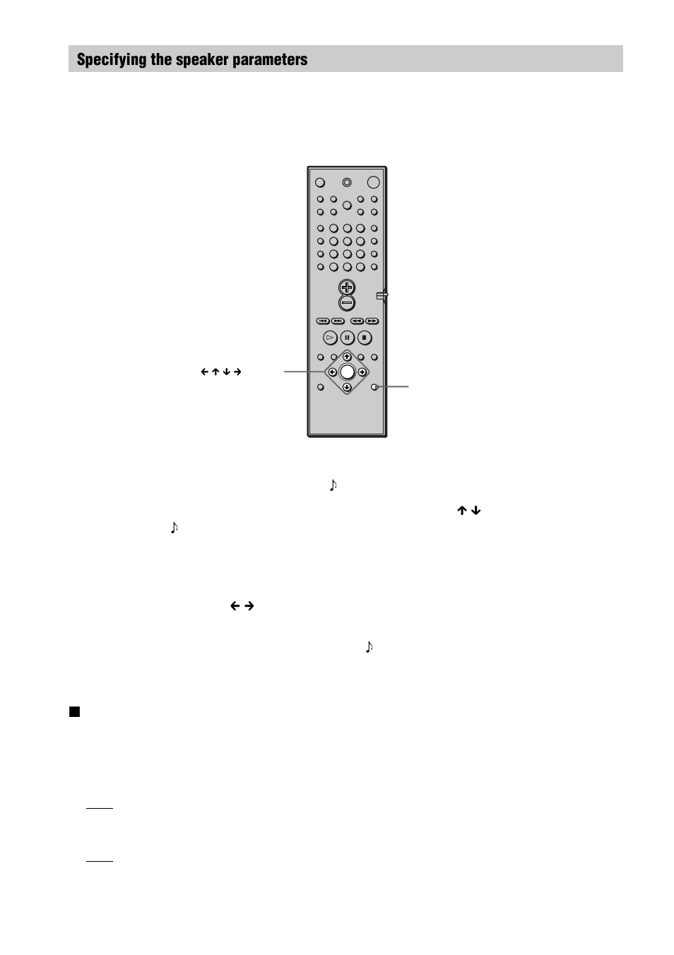 Specifying the speaker parameters | Sony DAV-C770 User Manual | Page 26 / 88