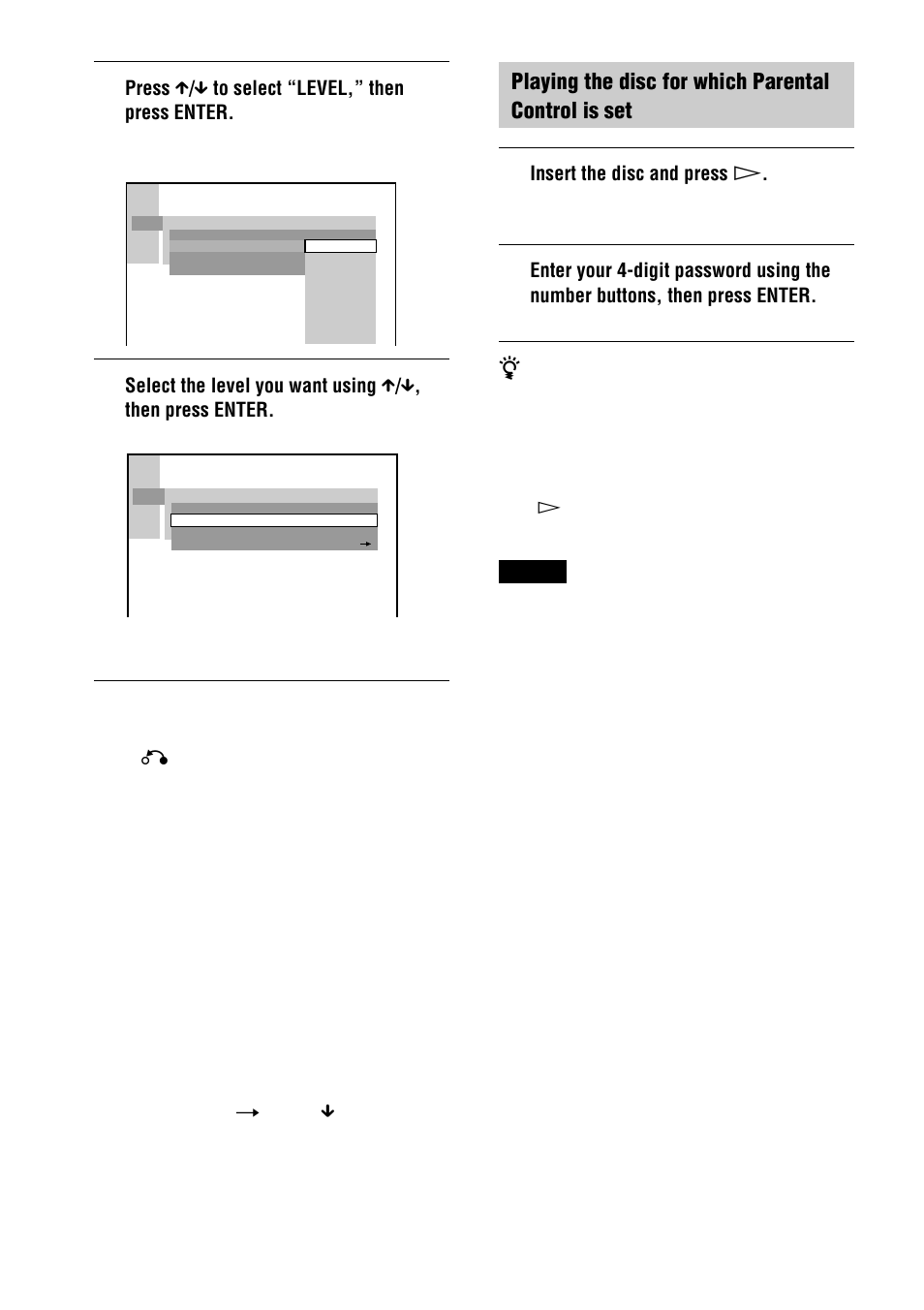 Playing the disc for which parental control is set | Sony DAV-C770 User Manual | Page 60 / 88