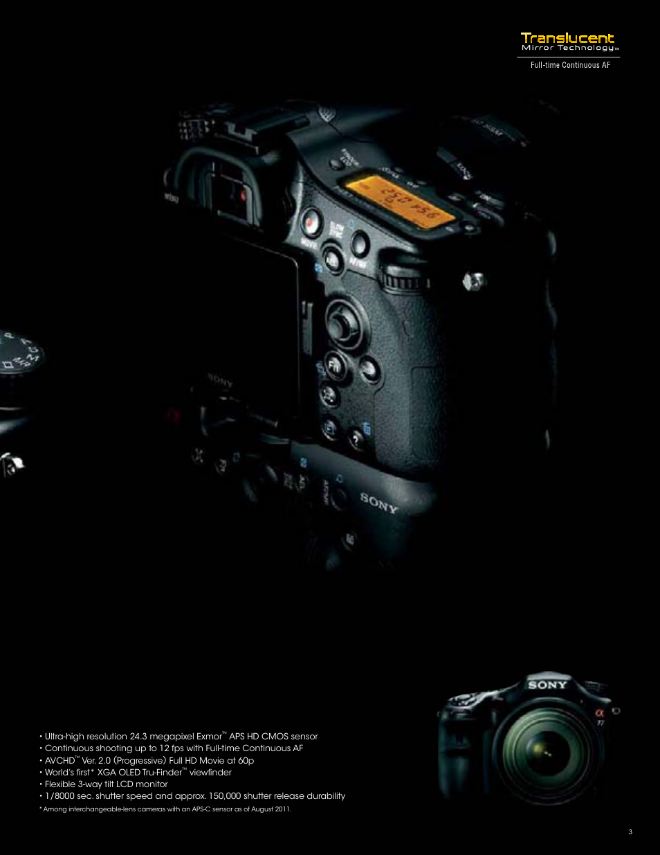 Sony SLT-A77VM User Manual | Page 3 / 32