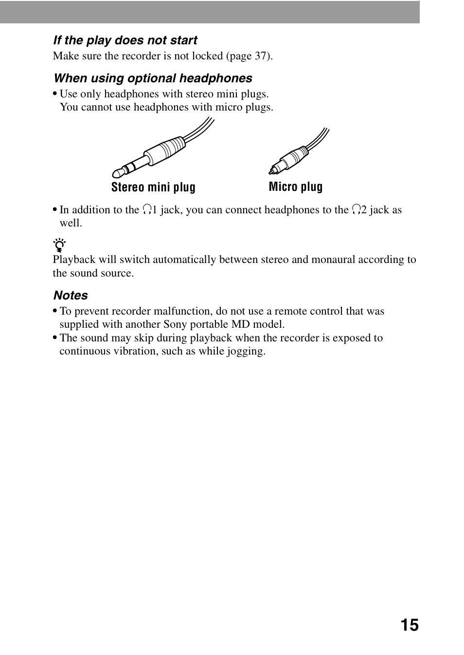 Sony MZ-R70 User Manual | Page 15 / 76