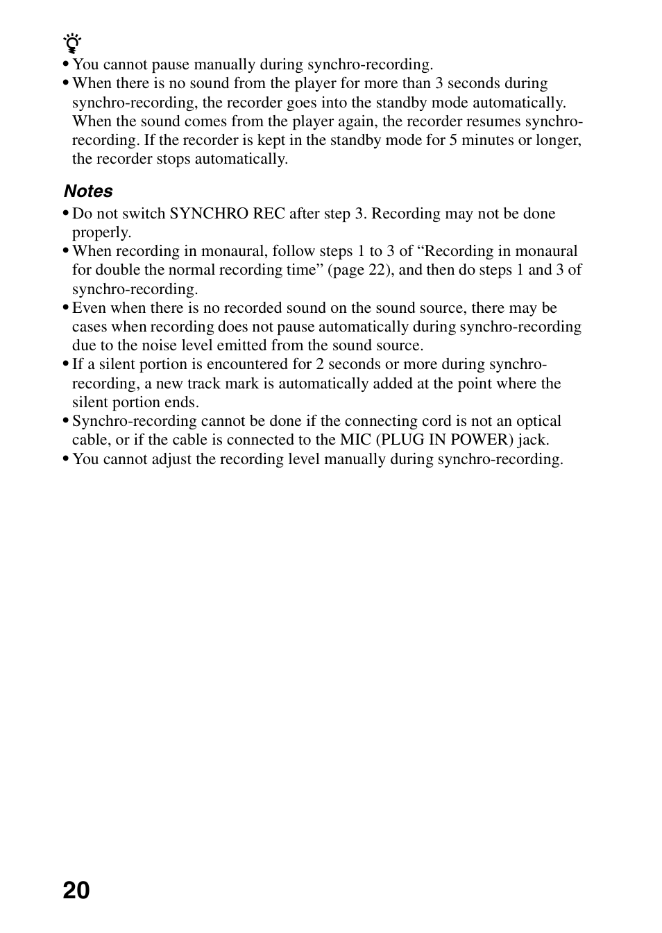 Sony MZ-R70 User Manual | Page 20 / 76