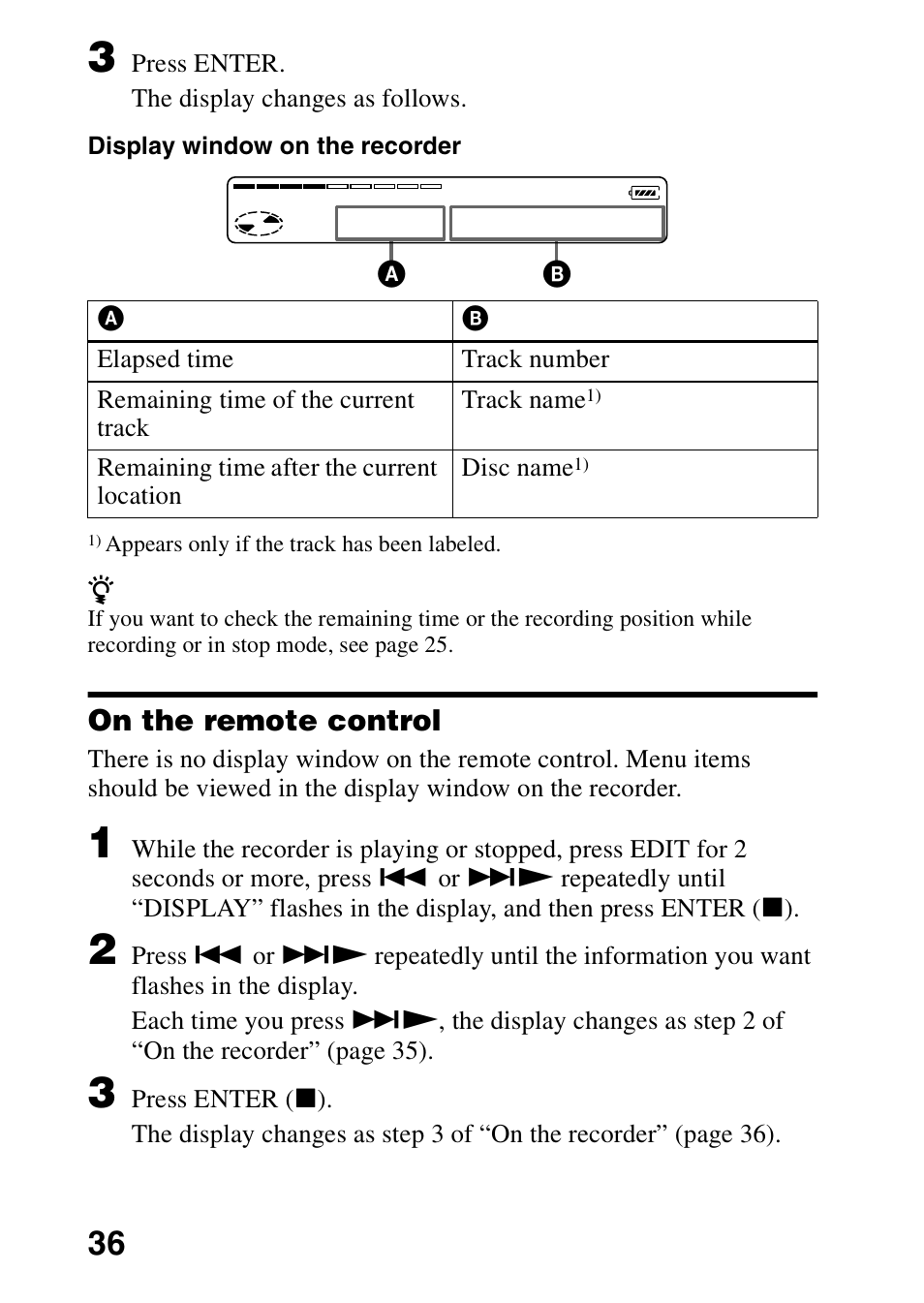 On the remote control | Sony MZ-R70 User Manual | Page 36 / 76