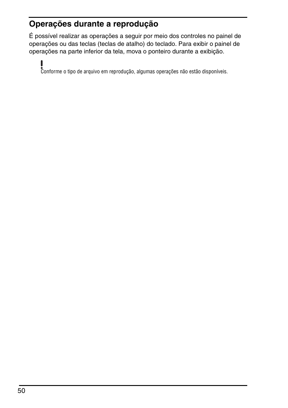 Operações durante a reprodução | Sony VGN-P588E User Manual | Page 50 / 60