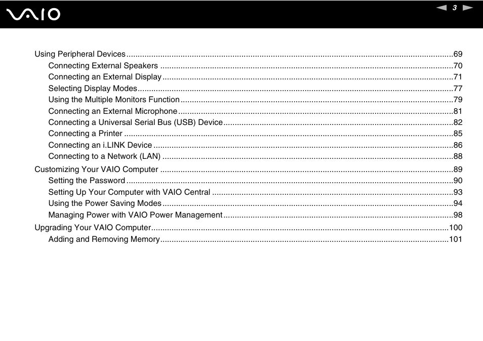 Sony VGN-FZ145E User Manual | Page 3 / 181