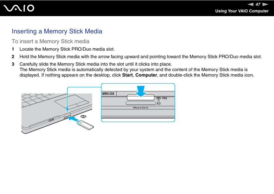 Sony VGN-FZ145E User Manual | Page 47 / 181