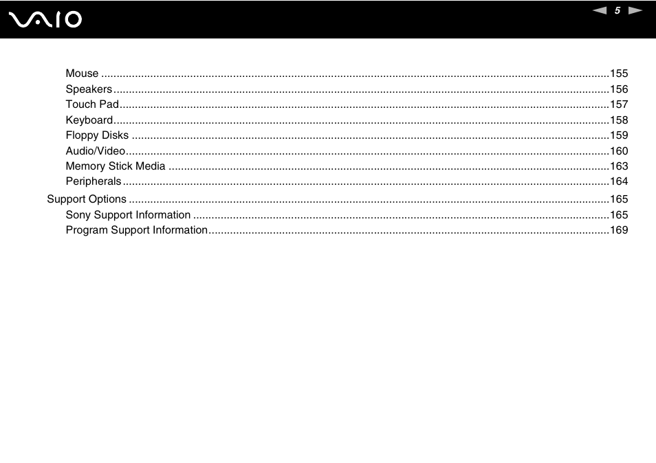 Sony VGN-FZ145E User Manual | Page 5 / 181