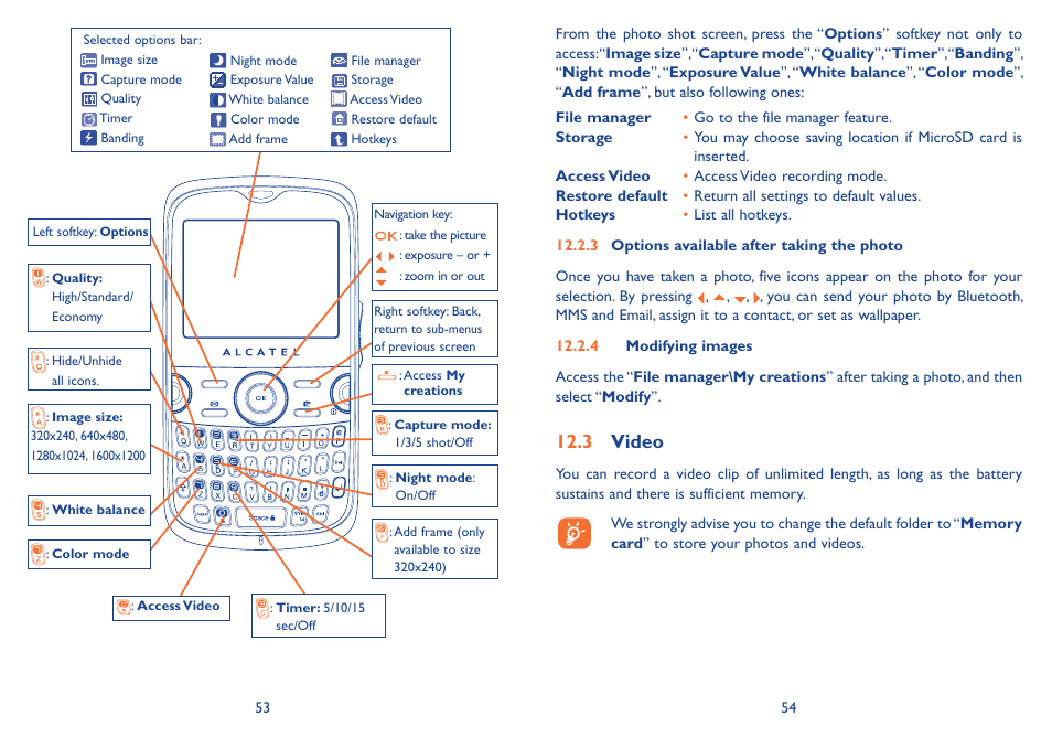 3 video | Alcatel Alcatel One Touch Vibe Mobile Phone OT-800 User Manual | Page 28 / 44