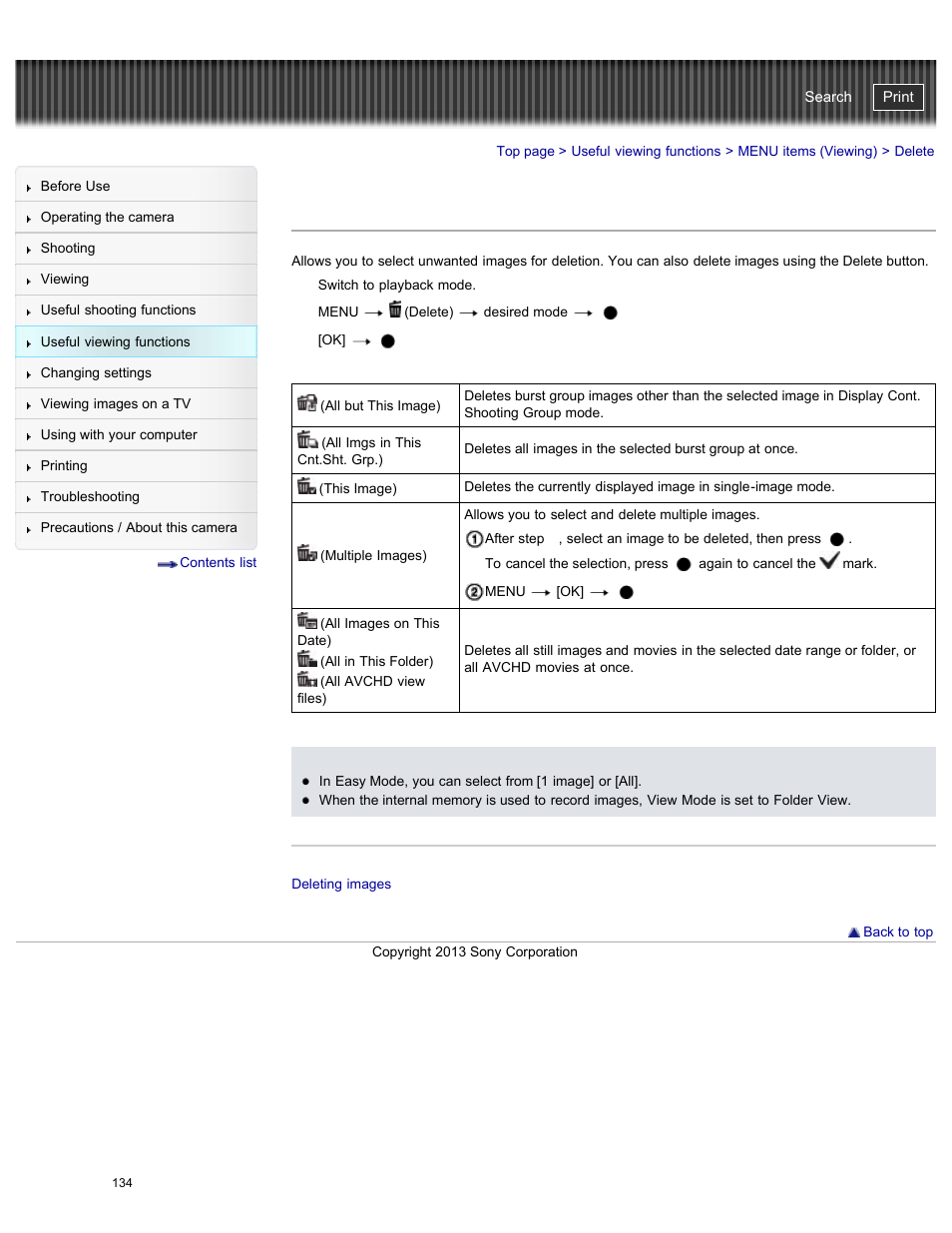 Delete, Details, Cyber-shot user guide | Sony DSC-WX300 User Manual | Page 140 / 244