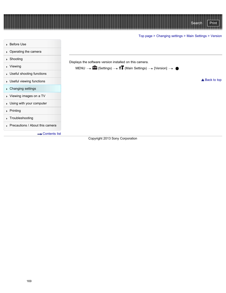 Version, Cyber-shot user guide | Sony DSC-WX300 User Manual | Page 175 / 244