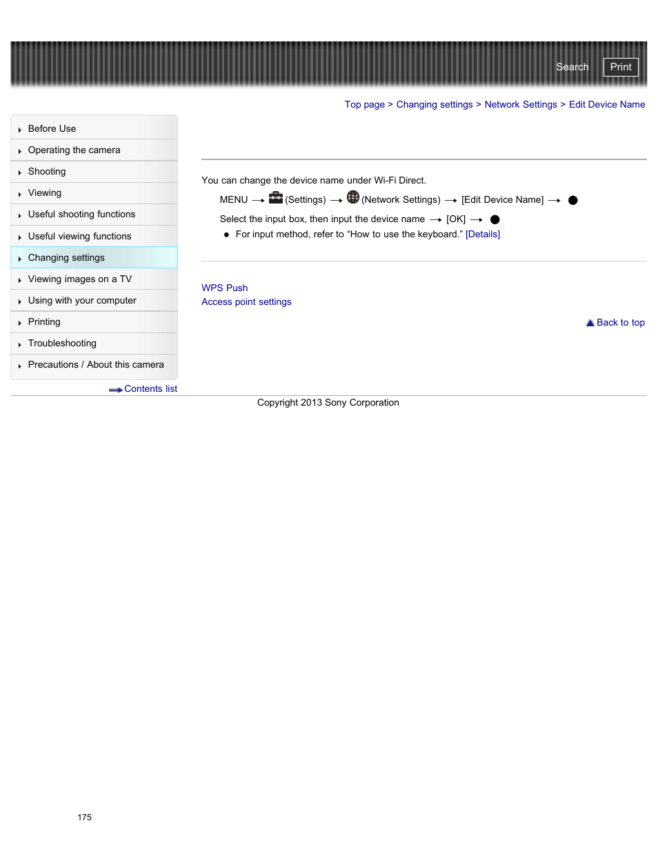 Edit device name, Cyber-shot user guide | Sony DSC-WX300 User Manual | Page 181 / 244
