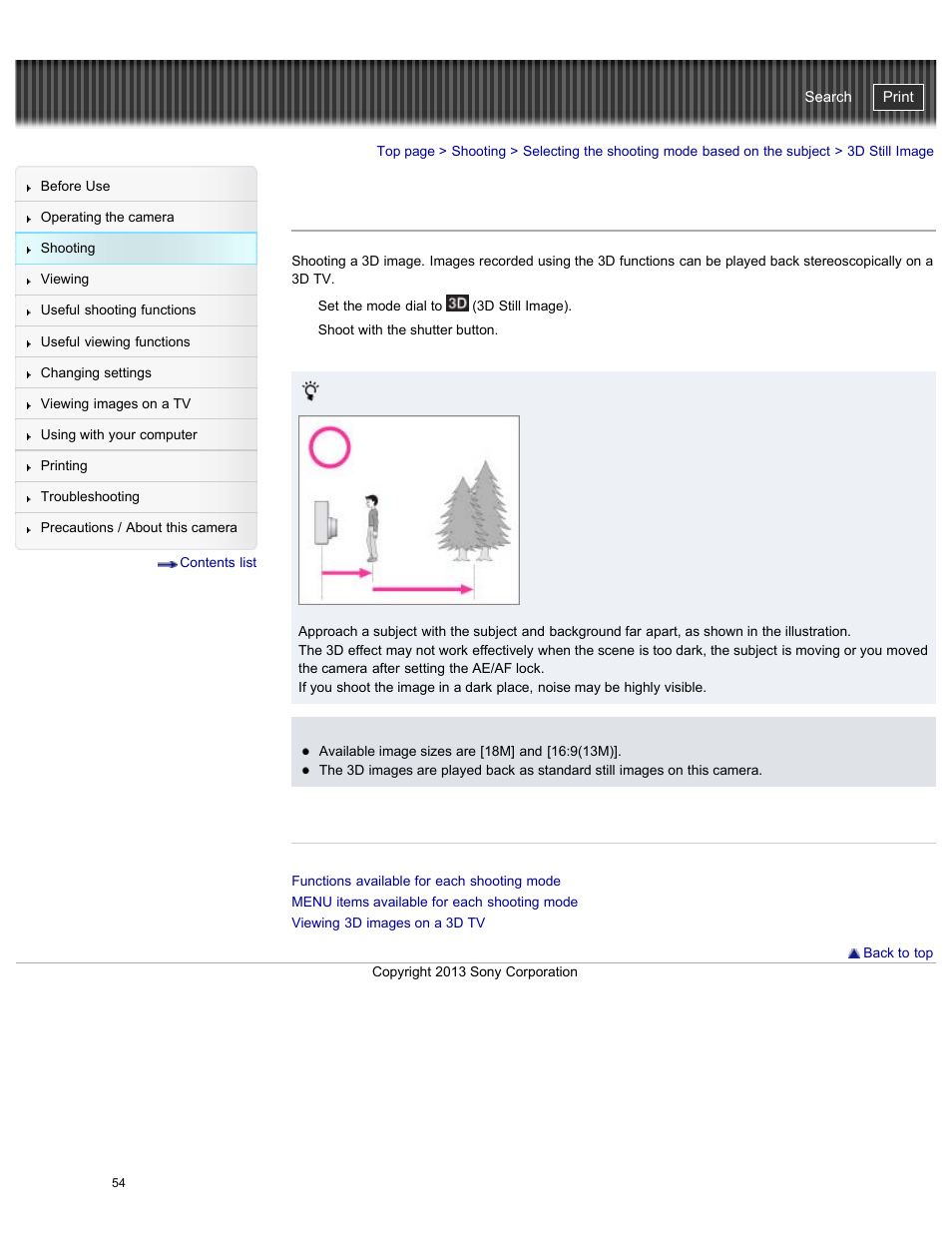 3d still image, Cyber-shot user guide | Sony DSC-WX300 User Manual | Page 60 / 244