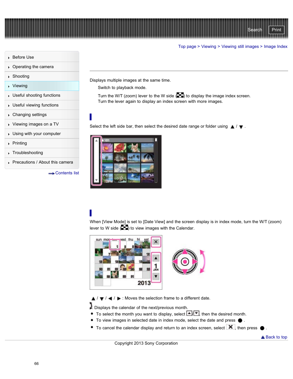 Image index, Cyber-shot user guide | Sony DSC-WX300 User Manual | Page 72 / 244