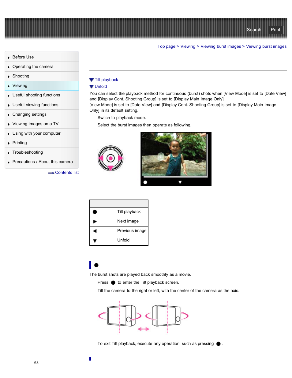 Viewing burst images, Cyber-shot user guide | Sony DSC-WX300 User Manual | Page 74 / 244