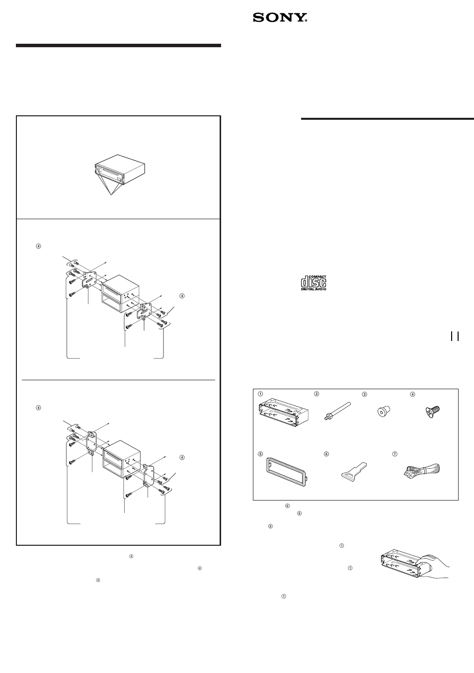 Fm / am compact disc player, Cdx-4480esp | Sony CDX-4480ESP User Manual | Page 2 / 4