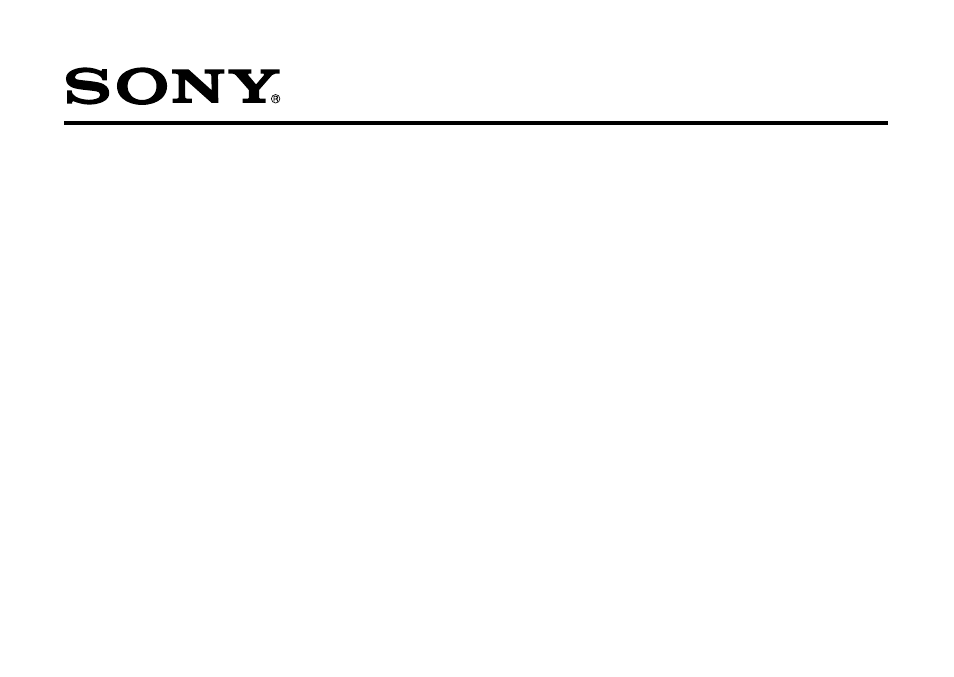 Sony RM-XM10B User Manual | 1 page