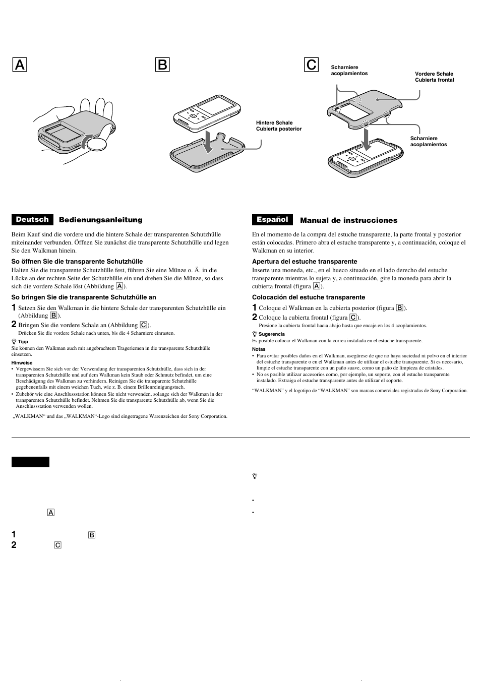 Ab c | Sony CKH-NWS610 User Manual | Page 2 / 2