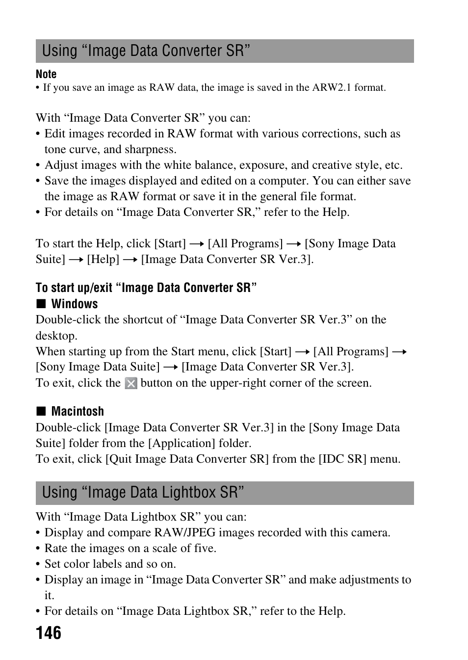 Sony DSLR-A850 User Manual | Page 146 / 171