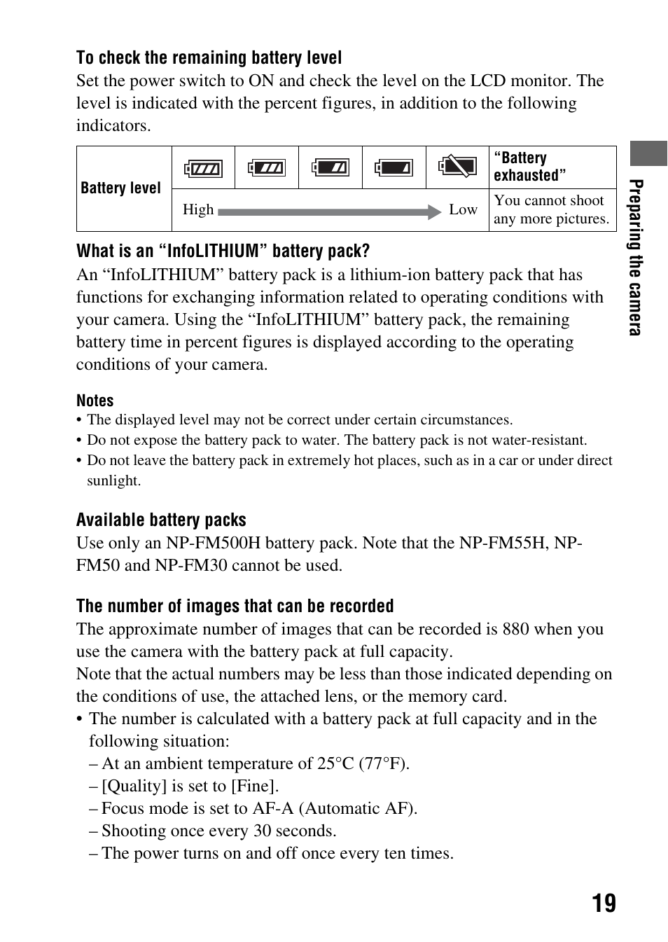 Sony DSLR-A850 User Manual | Page 19 / 171