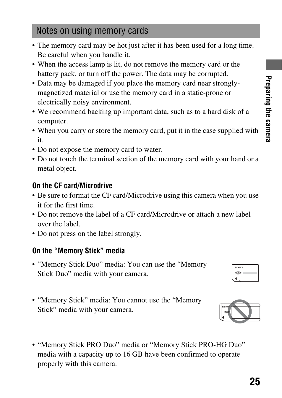 Sony DSLR-A850 User Manual | Page 25 / 171