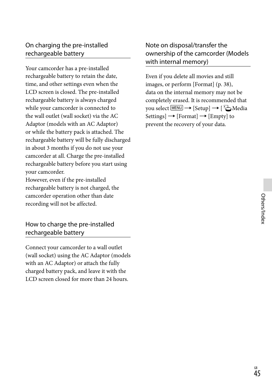 Sony HDR-CX290 User Manual | Page 45 / 52