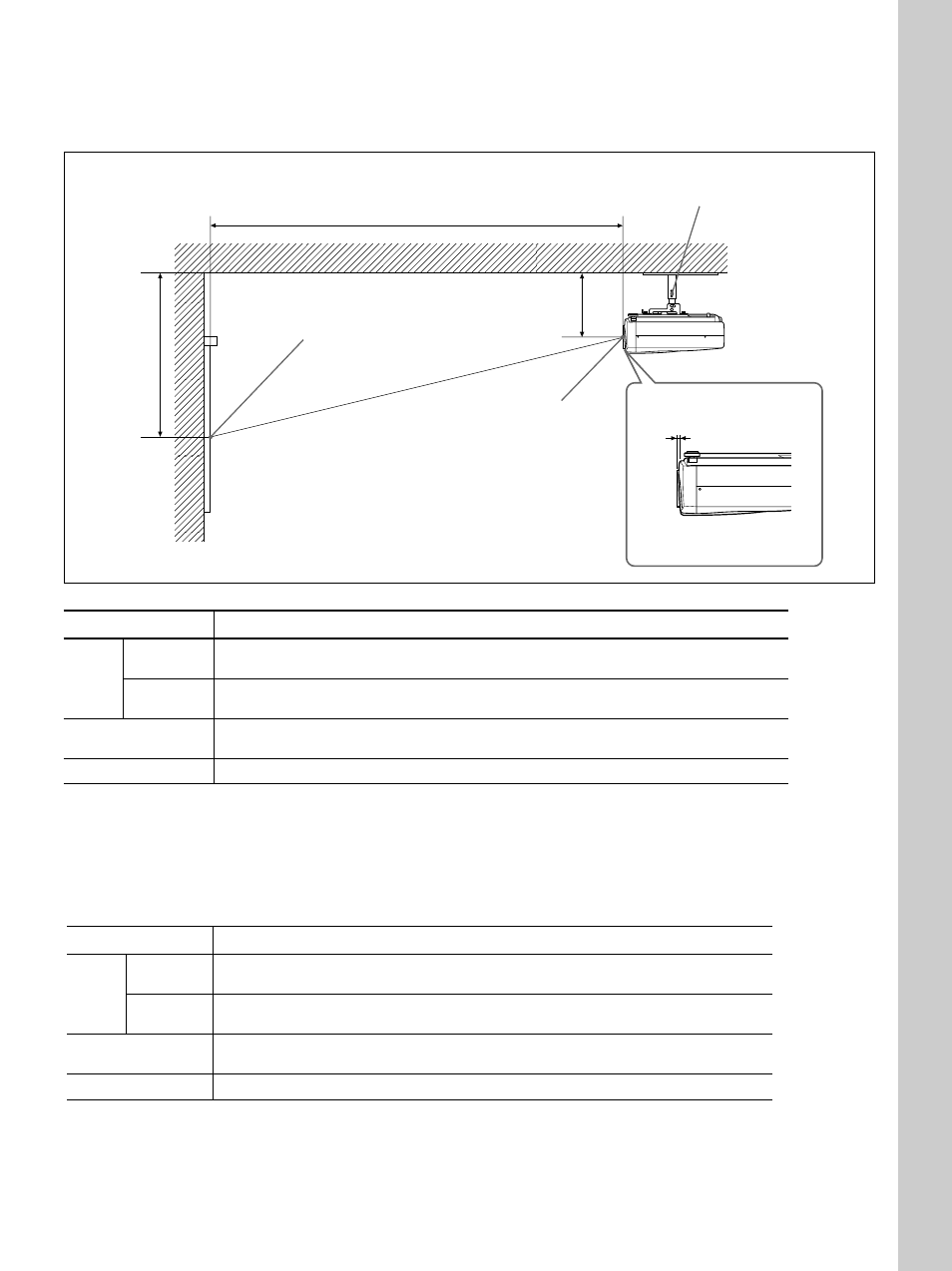 Instalación en el techo, Instalación | Sony VPL-VW11HT User Manual | Page 111 / 124