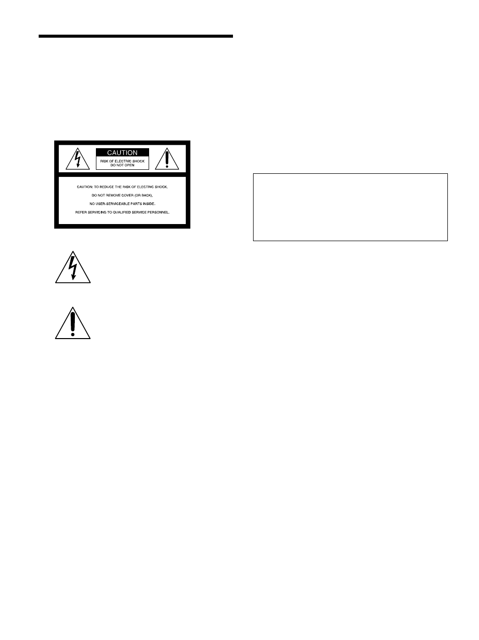 Warning | Sony VPL-VW11HT User Manual | Page 2 / 124