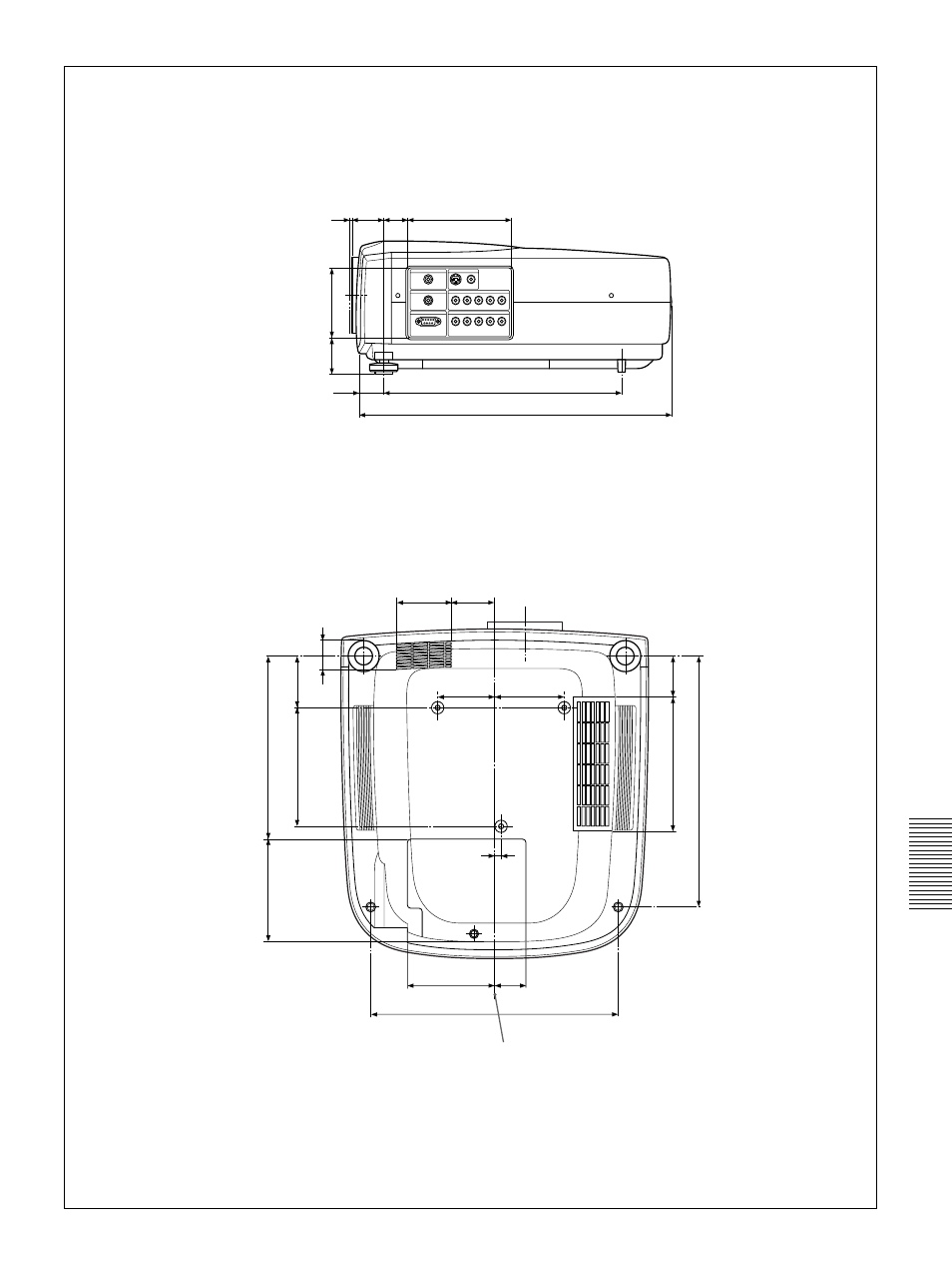 Bottom side | Sony VPL-VW11HT User Manual | Page 41 / 124