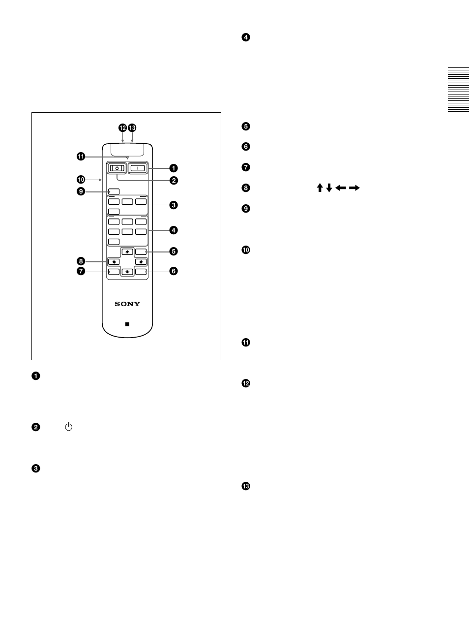 Mando a distancia | Sony VPL-VW11HT User Manual | Page 93 / 124