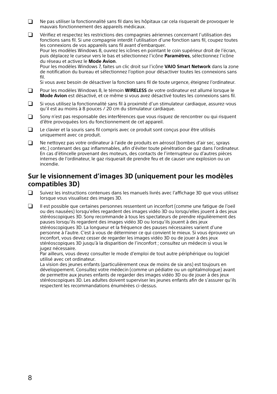 Sony SVJ20235CXW User Manual | Page 8 / 36