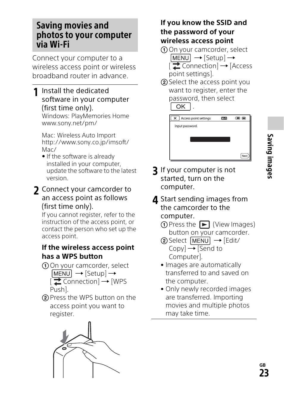 Sony HDR-PJ810 User Manual | Page 23 / 36