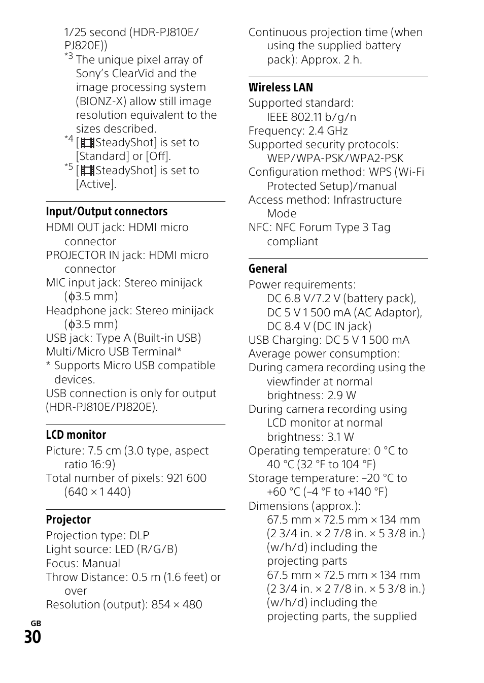 Sony HDR-PJ810 User Manual | Page 30 / 36