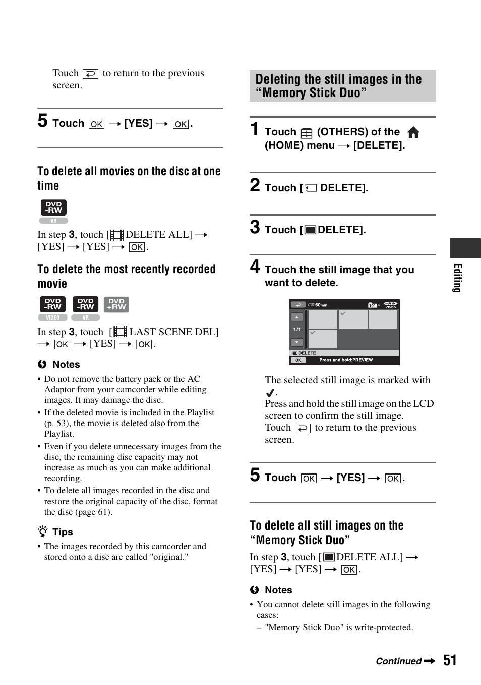 Sony DCR-DVD508 User Manual | Page 51 / 139