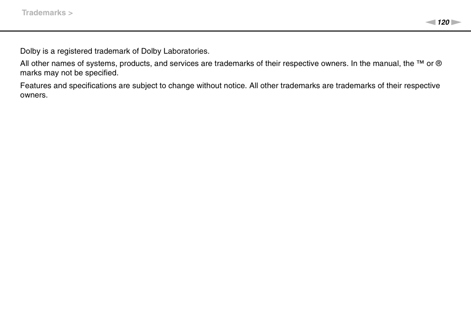 Sony VGC-JS450F User Manual | Page 120 / 122