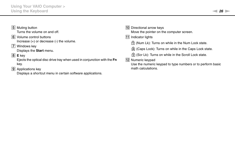 Sony VGC-JS450F User Manual | Page 26 / 122