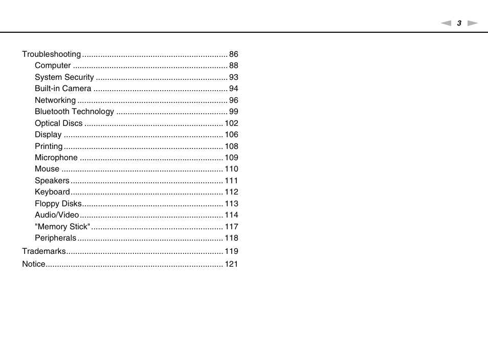 Sony VGC-JS450F User Manual | Page 3 / 122